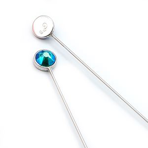 Pin Circle SS30 Luxe Blue Zircon Shimmer