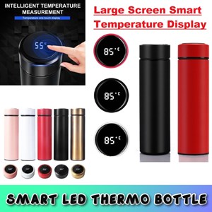 LED Thermal Flask 500ml Smart LED Temperature Display Vacuum Thermos Bottle