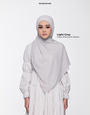Inaya Premium Shawl Light Grey