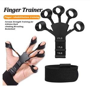 Finger Grip Trainer Silicone Exerciser Hand Strengthener Workout Gripper