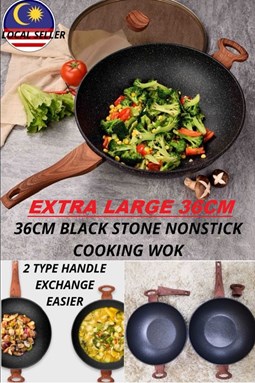 Black Stone Frying Pan 36cm Large Size