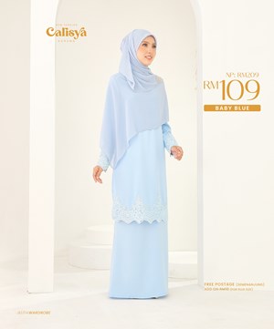 02 CALISYA KURUNG IN BABY BLUE (COLOUR LACE)