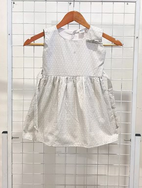 [SIZE 4 , 5] Kids Dress GEOMETRY WHITE GREY Brand MS