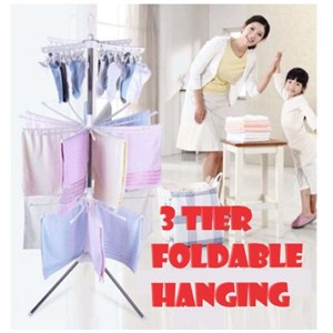 3 Tiers Foldable  Cloth Hanger and Drying Racks