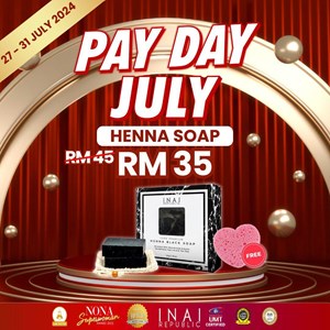 PAYDAY JULY  - Henna Black Soap (Free sponge)
