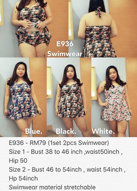 E936 Ready Stock * Bust 38 to 54inch/97-137cm *