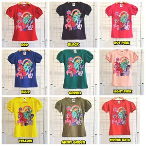 [ SIZE 12 ] T-Shirt Girl Short Sleeve Little Pony Rainbow