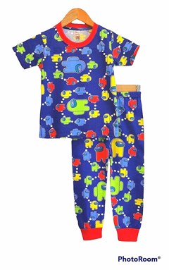 SIZE 10 BIG KIDS Pyjamas AMONG US ROYAL BLUE (IKIDS)