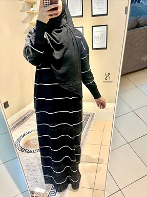 LALISA DRESS - BLACK WHITE