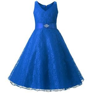 @  Girls Lace Princess Dress - BLUE  ( SZ 130-160 )