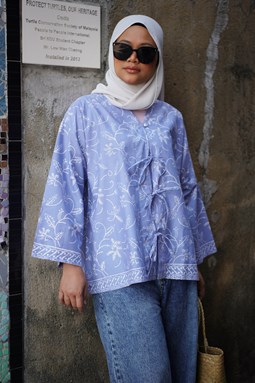 ZEINAB BATIK TOP ( Ocean ZT034 )