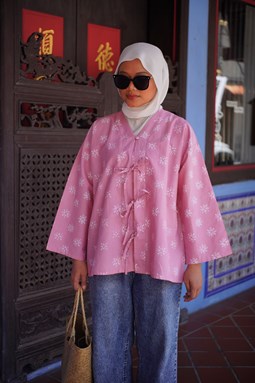 ZEINAB BATIK TOP ( Pink ZT037 )