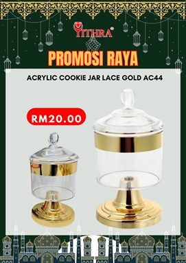ACRYLIC COOKIE JAR LACE GOLD AC44