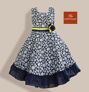 @  WS-ZF201524-005 ZOE FLOWER DRESS (sz6-10)