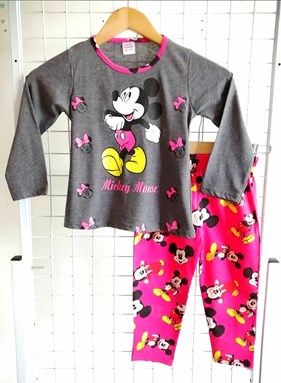 Pyjamas PLAIN MINNIE MOUSE ACTIVE Dark Grey - Long Sleeve (Big Size) 11/12y only