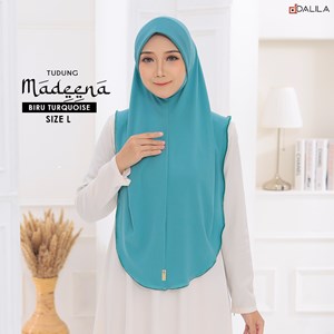 TUDUNG MADEENA | BIRU TURQOUISE  ( L )