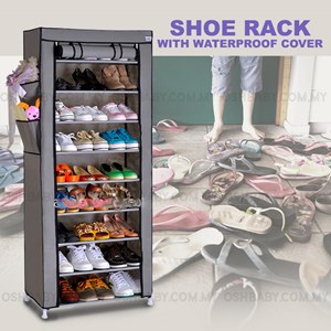 SHOE RACK WITH WATER PROOF COVER