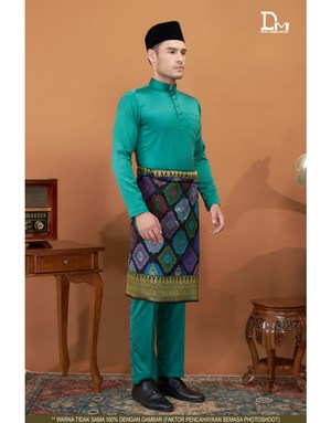 BAJU MELAYU MODERN MUHAMMAD K14 EMERALD GREEN