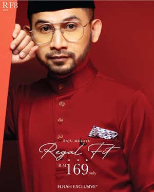 BAJU MELAYU REGAL FIT (RED)