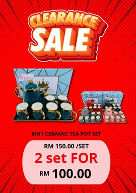 8IN1 CERAMIC TEA POT SET
