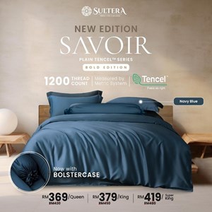 SAVOIR: Plain Tencel (5-in-1) – Navy Blue (QUEEN)