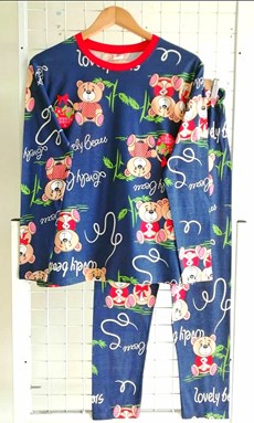 [SIZE 2XL] DEWASA Pyjamas LOVELY BEAR DARK BLUE (HF)