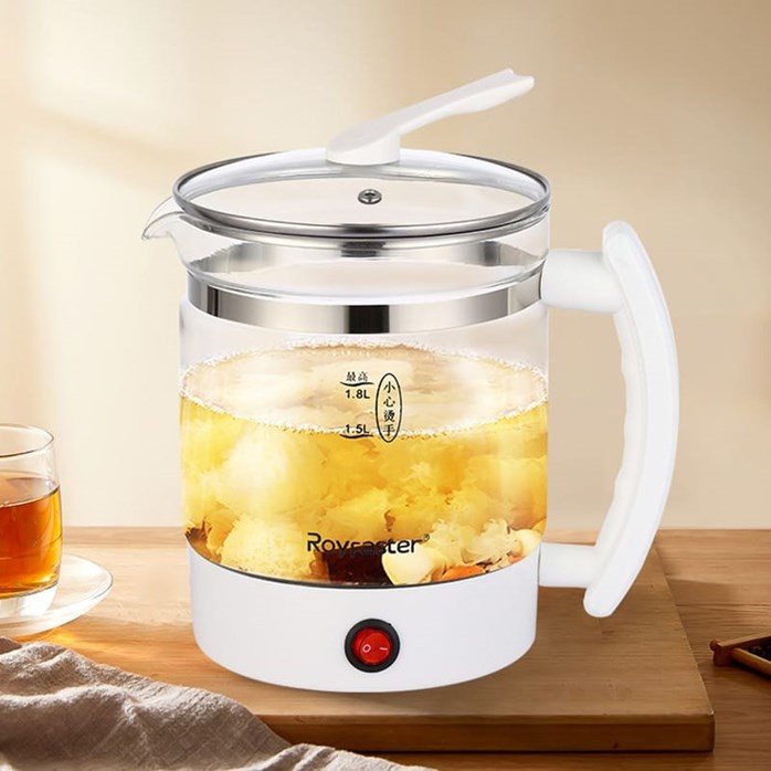 1.8L 800W Electric Health Pot Glass Kettle for Boiling Water Tea
