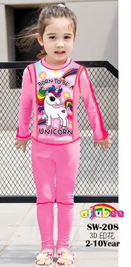 ©  SW208   UNICORN SWIMSUIT. ( 2-8y )