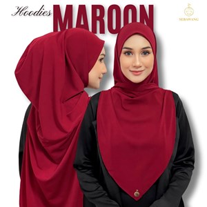 KOREAN MOSS CREPE MAROON (INSTANT SHAWL)