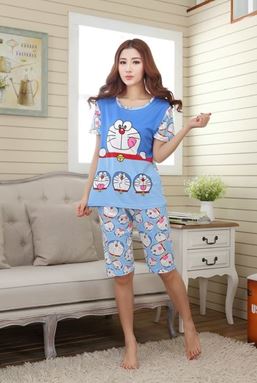 @  WOMEN SLEEPWEAR SET (  DORAEMON  ) ( SZ M-XL )