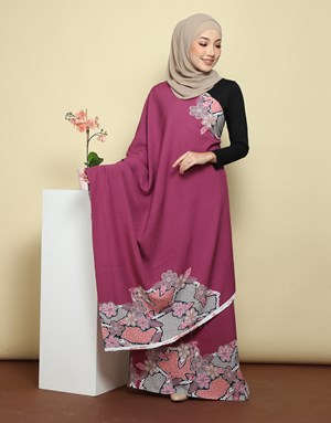 BATIK LUKIS COTTON LIA 21 in Plum