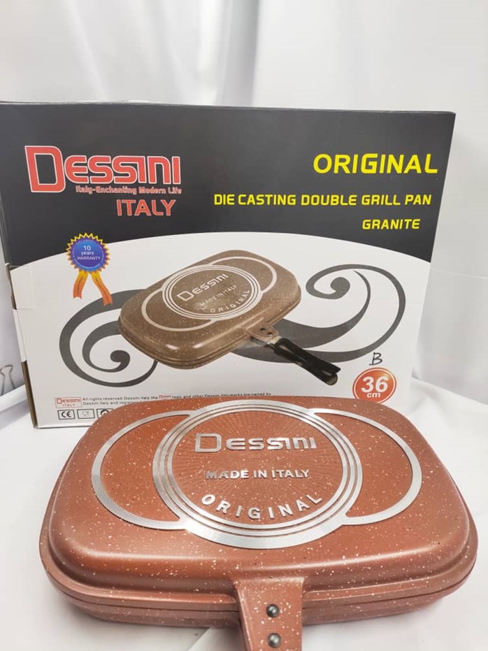 DESSINI Double Side Pressure Grill Frying Pan Scratch-Proof Die Casting  36cm