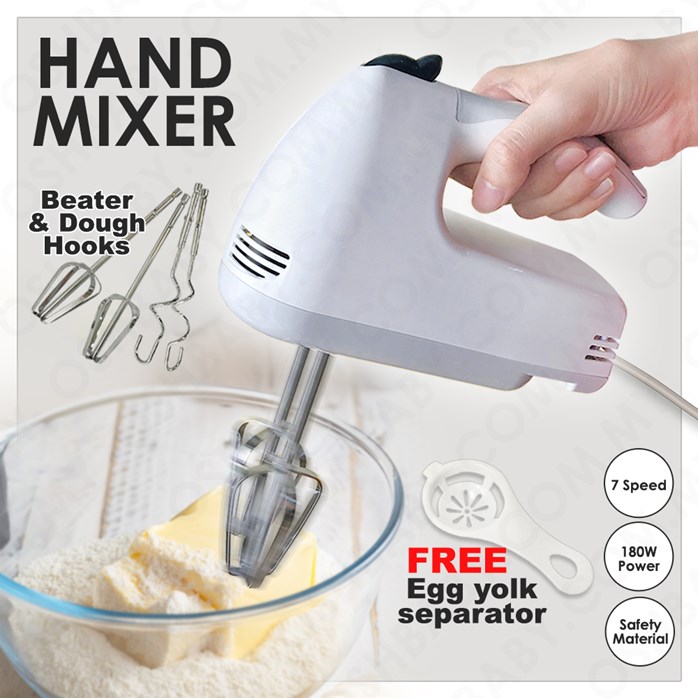 7 SPEED PORTABLE HAND MIXER (EGG BEATER) OSH BABY COLLECTION