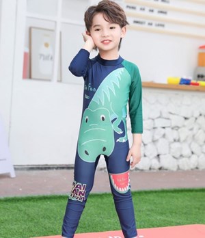 ©. Kids Long Swimming Suit ( DINO II  ) SZ 3Y-11Y