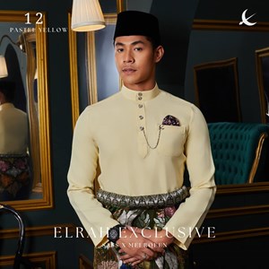 BAJU MELAYU ULTIMATE 2.0 (PASTEL YELLOW 1) C12