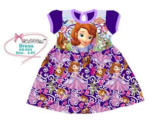 @  KD-004  HAPPYKIDS DRESS - PURPLE SOFIA ( SZ 1-6Y )