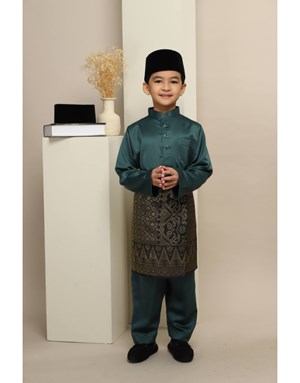 BAJU MELAYU MUHAMMAD JUNIOR K15 DARK GREEN