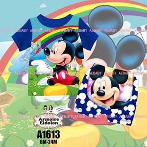 @  A1613 BLUE MICKEY SHORTSLEEVE SLEEPWEAR ( SZ 3-24M )