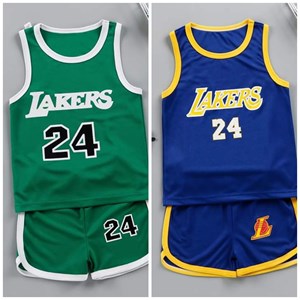 KIDS SUMMER EXERCISE SET - LAKERS 24   ( SIZE 90-160 )