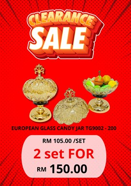 EUROPEAN GLASS CANDY JAR TG9002