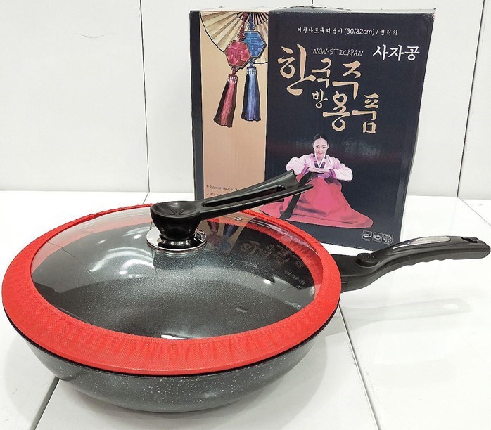  Korean  Non Stick Wok 32cm Iron Base SKY HOMEWARE 