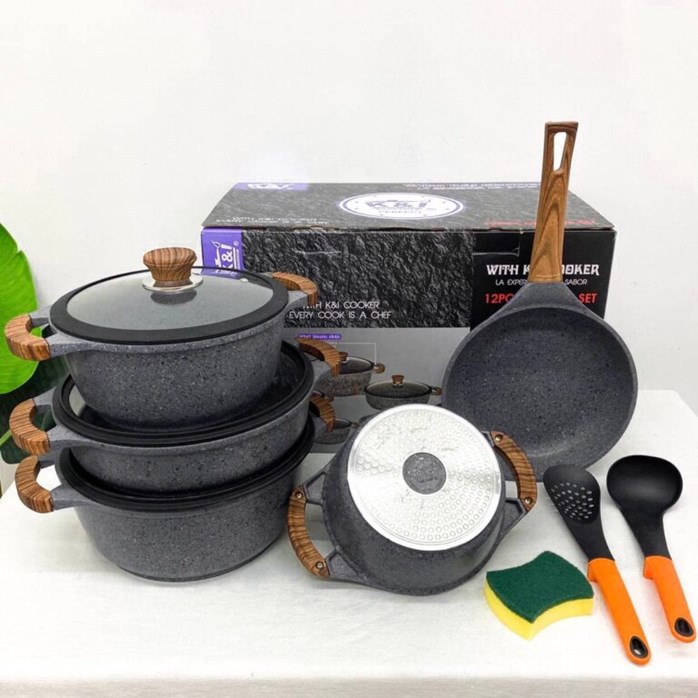 3IN1 K&I GRANITE STONE COOKWARE - Cookware Sets - Singapore, Facebook  Marketplace