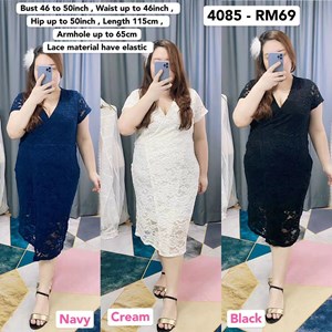 4085 * Ready Stock * Bust 46 to 50inch / 117 - 127cm