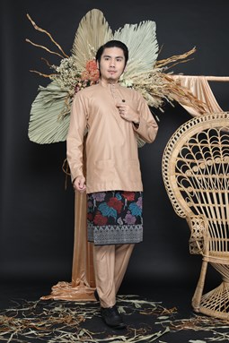 BAJU MELAYU COTTON (DEWASA) BROWN