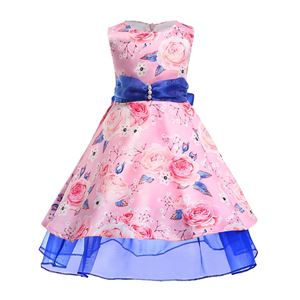 @  2599  TONG T0NG MI - PINK FLORAL DRESS ( SIZE 110-150 )