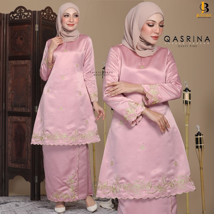 Kurung Qasrina - Olive Green