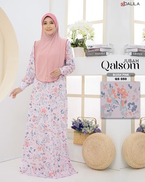 JUBAH QALSOM (QS 050) BLUSH PINK