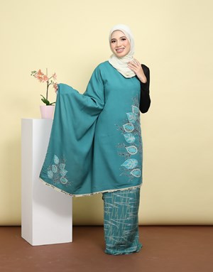 BATIK LUKIS MODEN NIK 17 in Dusty Green