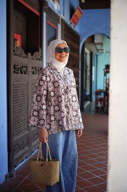 ZEINAB BATIK TOP ( Brownpink ZT039 )