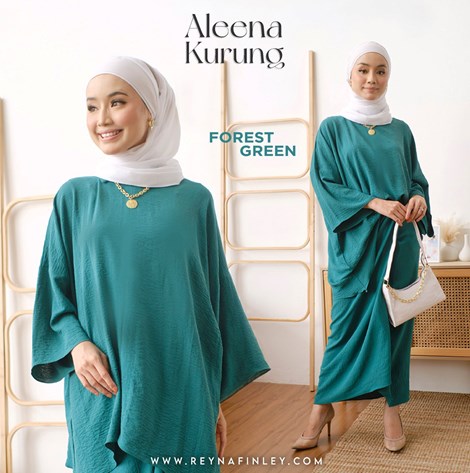 ALEENA KURUNG FOREST GREEN